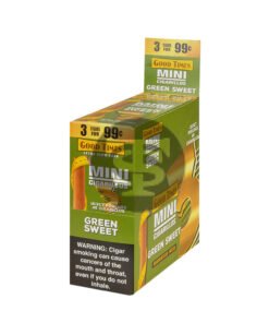 Good Times Mini Cigarillos Green Sweet Pre Priced 15 Packs of 3
