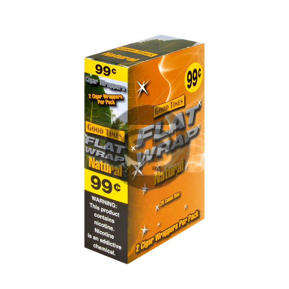 Good Times Natural Flat Wraps – 25 Pouches of 2 1 Good Times Natural Flat Wraps – 25 Pouches of 2