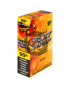 Good Times Peach Flat Wraps Pre Priced 25 Pouches of 2