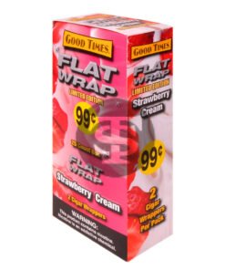 Good Times Strawberry Cream Flat Wraps Pre Priced 25 Pouches of 2