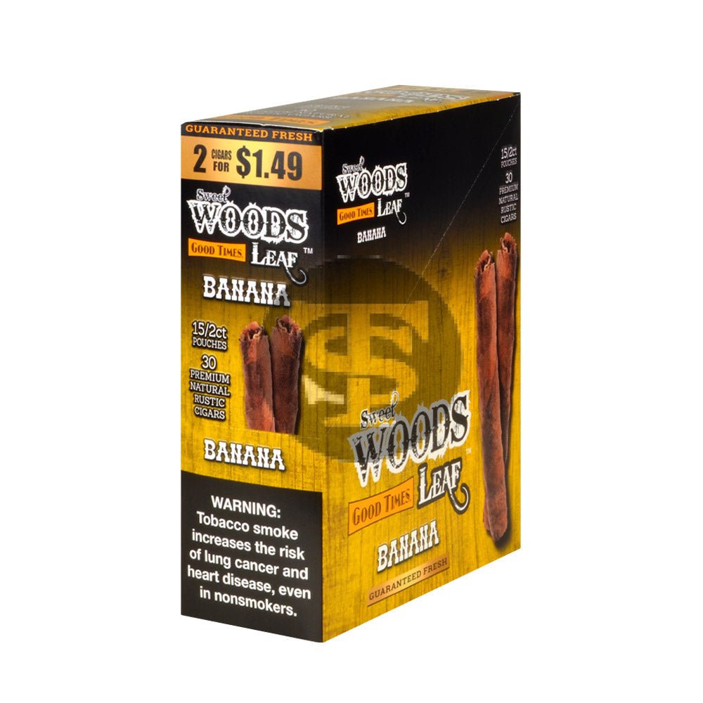 Good Times Sweet Woods Banana Cigarillos 2 for $1.49 – 15 Pouches of 2 1 Good Times Sweet Woods Banana Cigarillos 2 for $1.49 – 15 Pouches of 2
