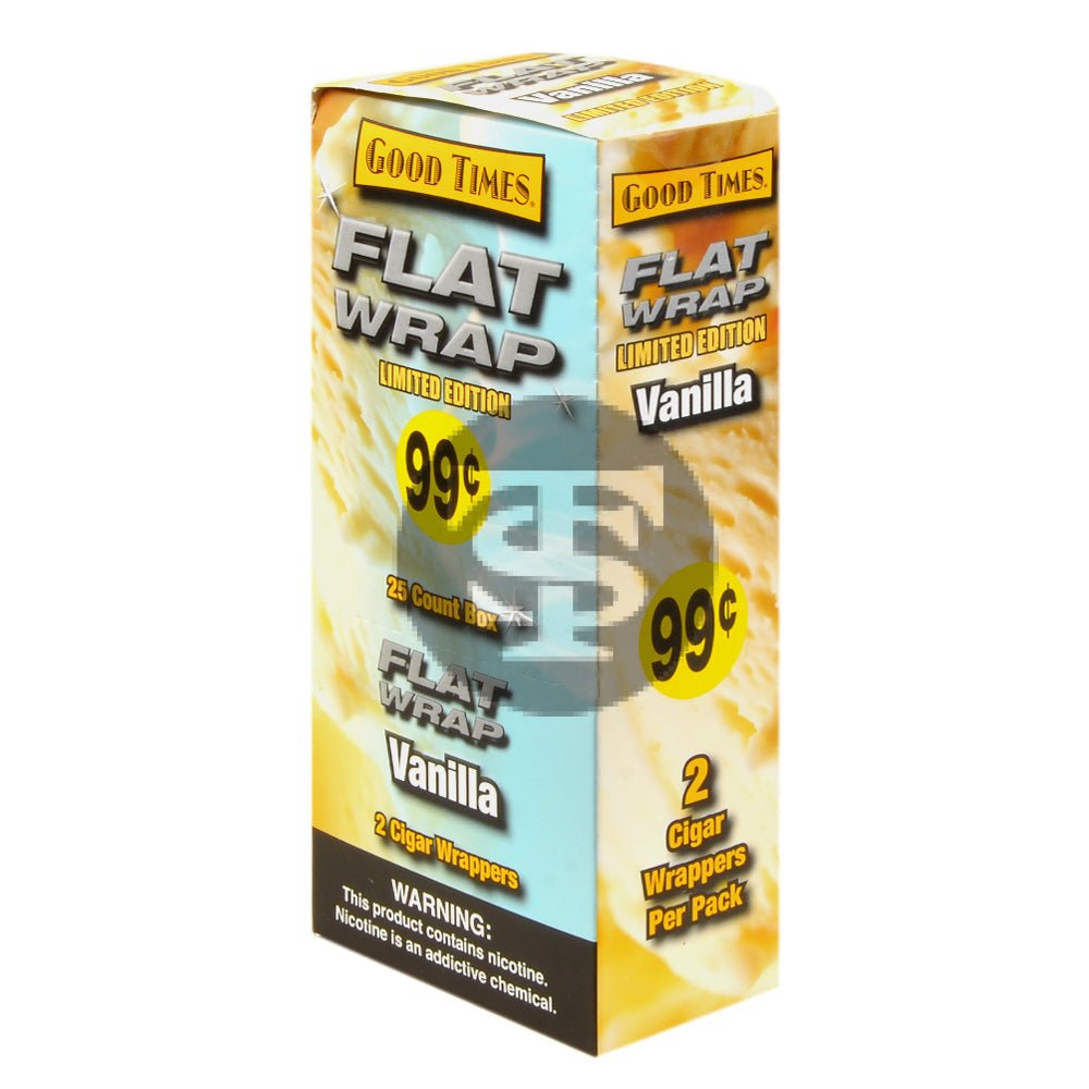 Good Times Vanilla Flat Wraps – 25 Pouches of 2 1 Good Times Vanilla Flat Wraps – 25 Pouches of 2