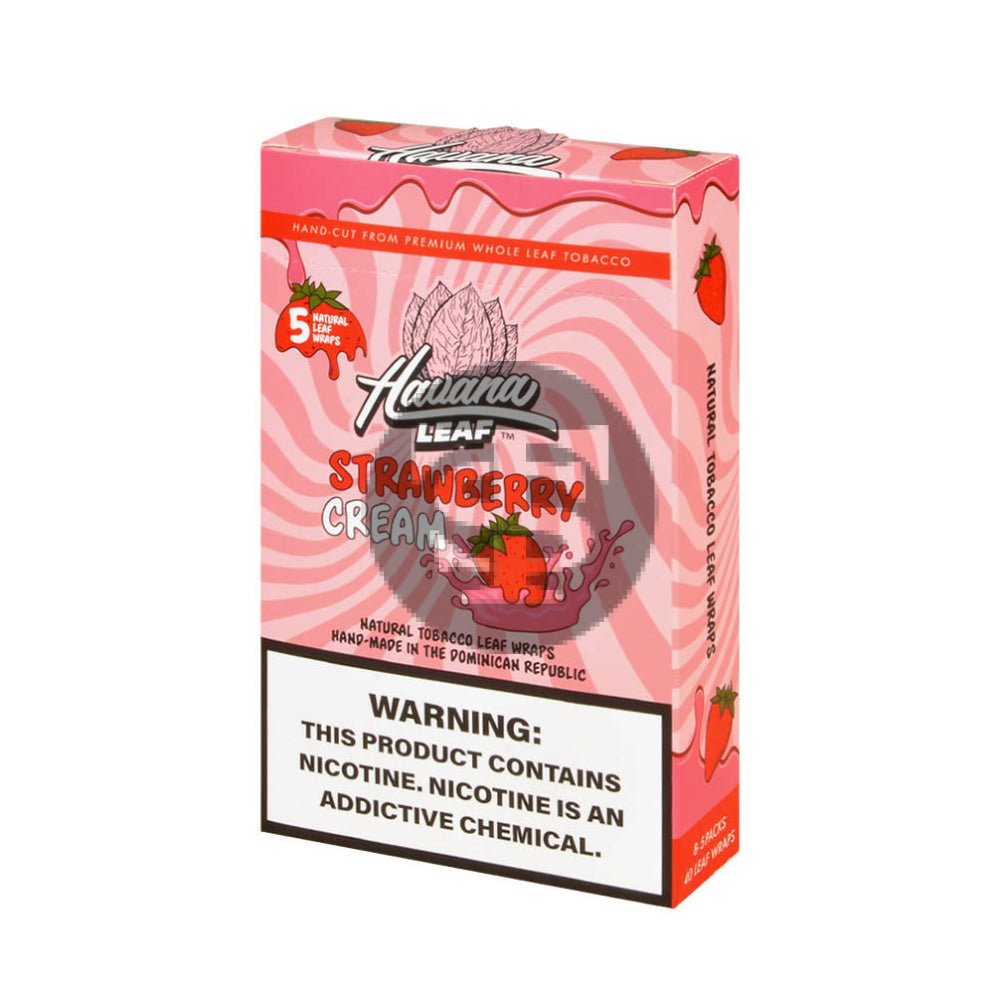 Havana Leaf Natural Tobacco Wrap, Strawberry Cream 8x5pk 1 havana leaf natural tobacco wrap strawberry cream 8x5pk 222