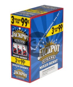 Jackpot Cigarillos Mixed Berry 99 Cents Pre Priced 15 Pouches of 3