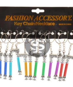 Key Chain Metal Pipe Pack of 12
