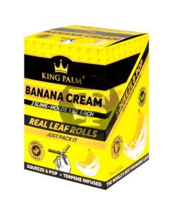King Palm Rolls Slims Banana Cream 20 Packs of 2