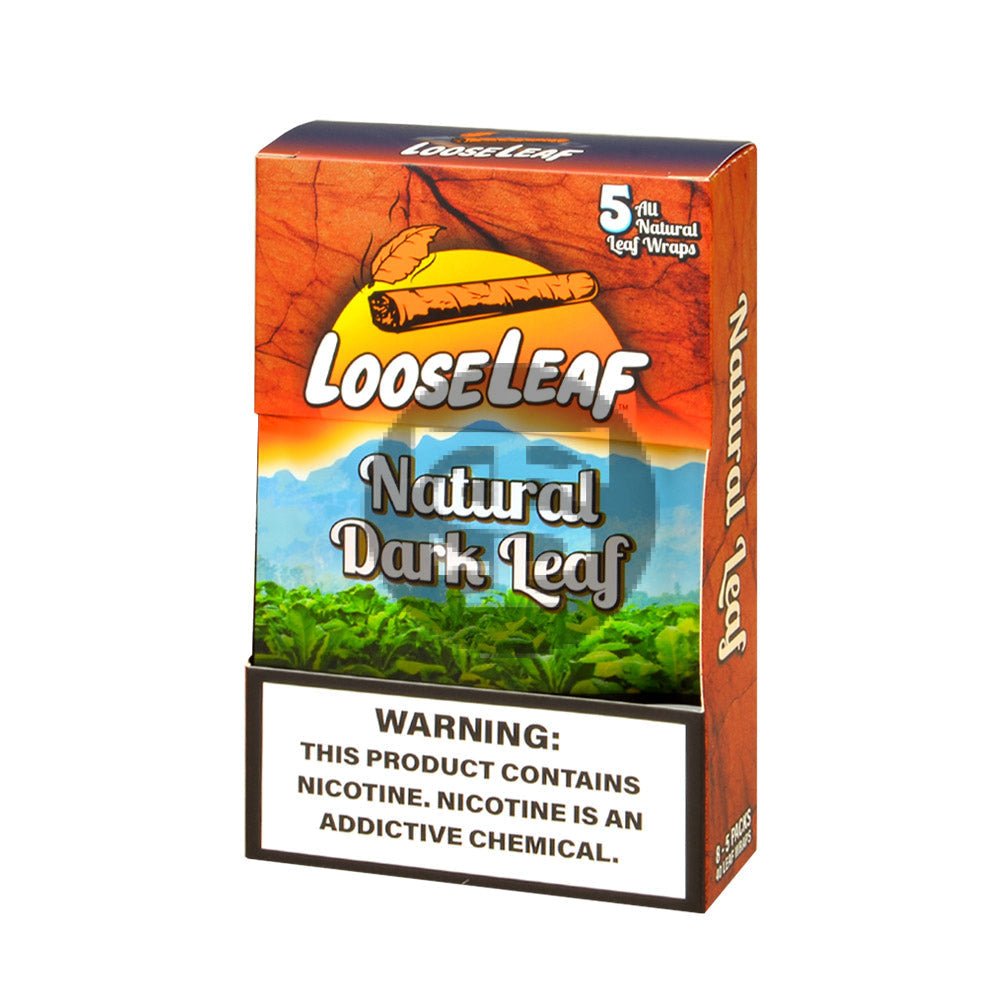 Loose Leaf Natural Dark wraps, 8 packs of 5 1 loose leaf natural dark wraps 8 packs of 5 148