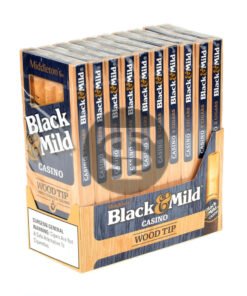 Middleton's Black & Mild Casino Wood Tip Cigars 10 Packs of 5