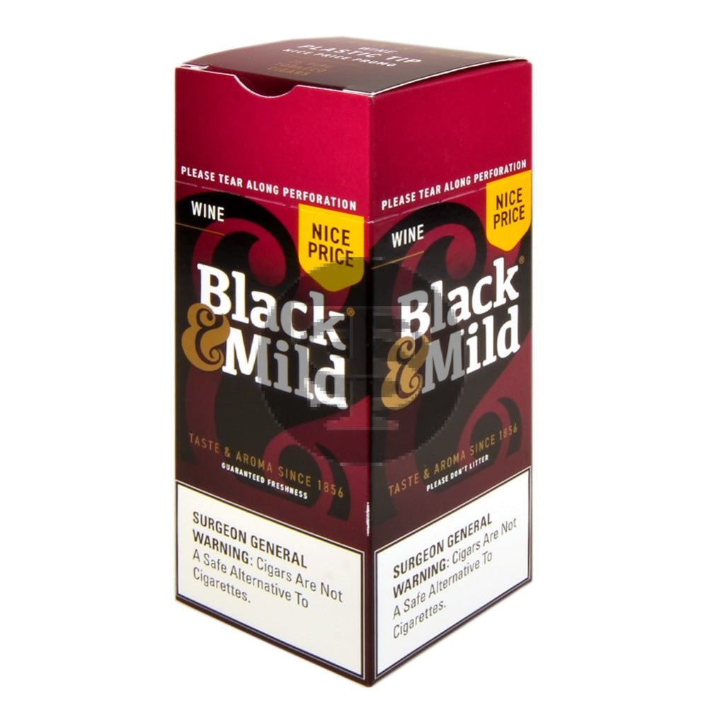 Middleton's Black & Mild Nice Price Wine Plastic Tip Cigars – Box of 25 1 Middleton's Black & Mild Nice Price Wine Plastic Tip Cigars – Box of 25