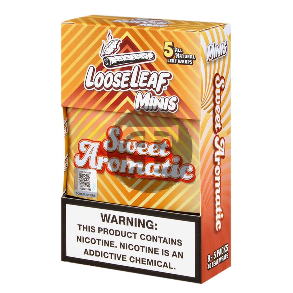 Mini Loose Leaf Sweet Aromatic wraps, 8 packs of 5 1 mini loose leaf sweet aromatic wraps 8 packs of 5 778