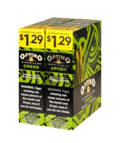 Optimo 2 for $1.29 Cigarillos 30 Pouches of 2 Green