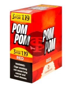Pom Pom Cigarillos $1.19 Pre Priced 15 Packs of 3 Cigars Sweet(Red)