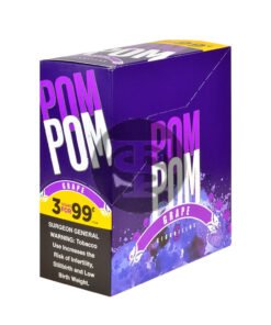 Pom Pom Cigarillos 99 Cent Pre Priced 15 Packs of 3 Cigars Grape