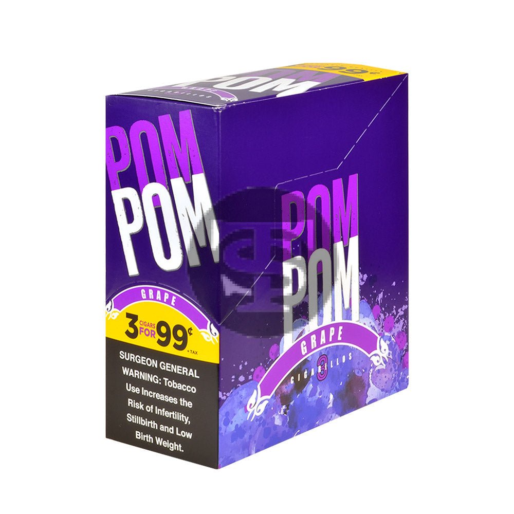 Pom Pom Grape Cigarillos 99¢ Pre-Priced – 15 Packs of 3 1 Pom Pom Grape Cigarillos 99¢ Pre-Priced – 15 Packs of 3
