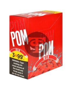 Pom Pom Cigarillos 99 Cent Pre Priced 15 Packs of 3 Cigars Sweet(Red)
