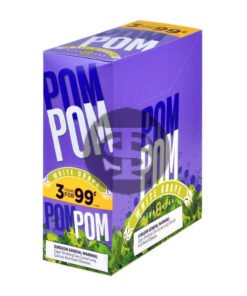 Pom Pom Cigarillos 99 Cent Pre Priced 15 Packs of 3 Cigars White Grape
