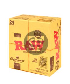 RAW Connoisseur Classic Papers King Size Slim With Tips Pack of 24
