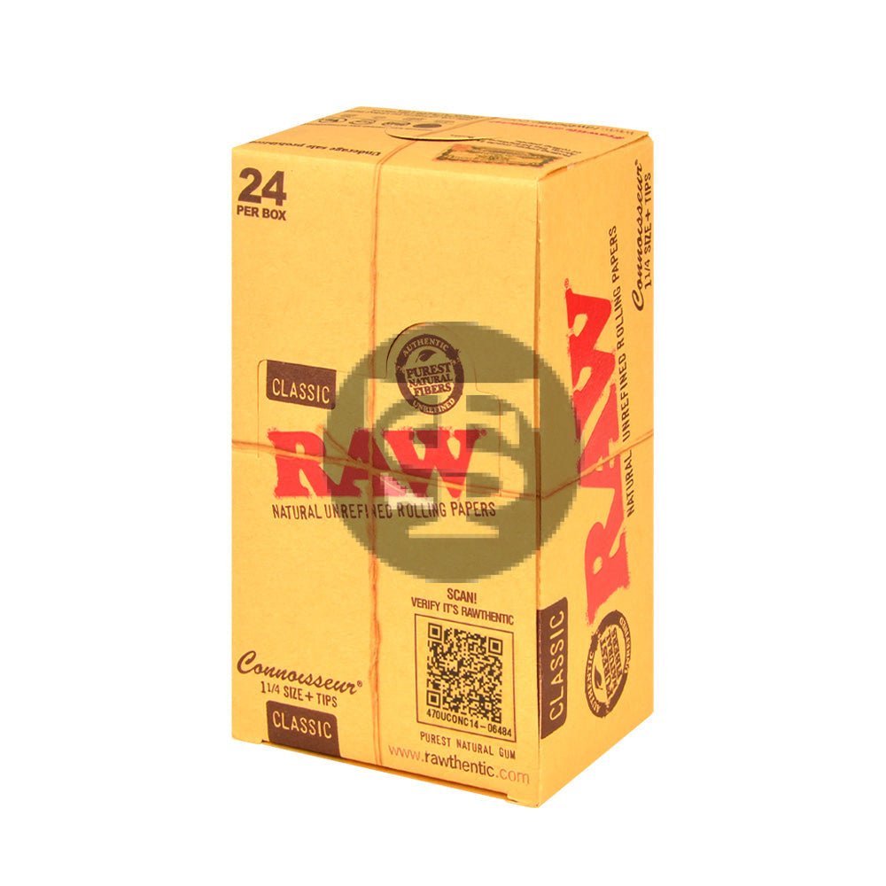 RAW Connoisseur Papers With Tips 1 1/4 Pack of 24 1 raw connoisseur papers with tips 1 4 pack of 24 443