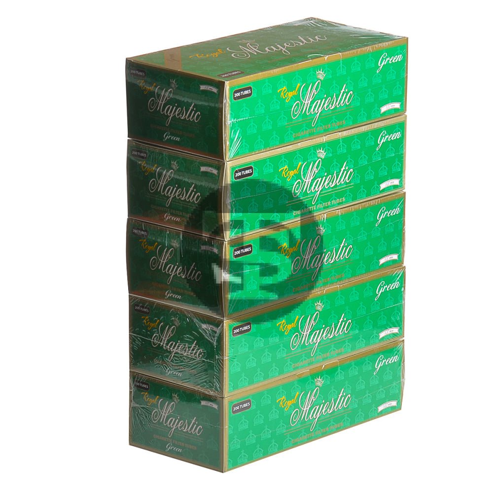 Royal Majestic Filter Tubes 100 mm Green (Menthol) 5 Cartons of 200 1 royal majestic filter tubes 100 mm green menthol 5 cartons of 200 806