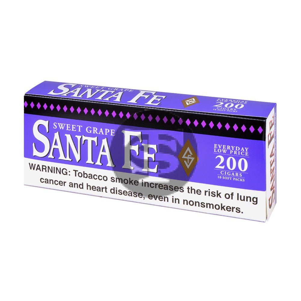 Santa Fe Grape Filtered Cigars 10 Packs of 20 1 santa fe grape filtered cigars 10 packs of 20 917