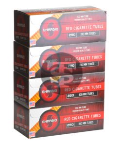 Shargio Filter Tubes 100 mm Size Red (Full Flavor) 4 Cartons of 250