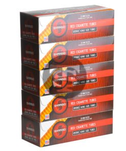 Shargio Filter Tubes King Size Red (Full Flavor) 5 Cartons of 200