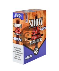 Show BK Cigarillos 2 For 99 Cent Pre Priced 15 Packs of 2 Cigars Grape