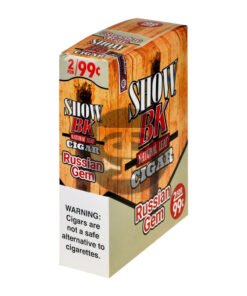 Show BK Cigarillos 2 For 99 Cent Pre Priced 15 Packs of 2 Cigars Russian Gem