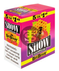 Show Cigarillos Bee Berry 15 Pouches of 5, Pre-Priced $1.49