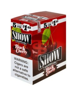 Show Cigarillos Black Cherry 15 Pouches of 5, Pre-Priced $1.49