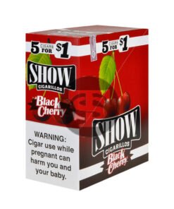 Show Cigarillos Black Cherry Pre Priced 15 Pouches of 5