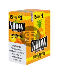 Show Cigarillos Show Buzz (Pineapple) Pre Priced 15 Pouches of 5