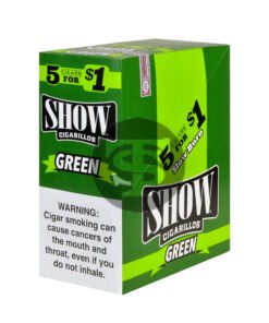 Show Cigarillos Green Sweet Pre Priced 15 Pouches of 5
