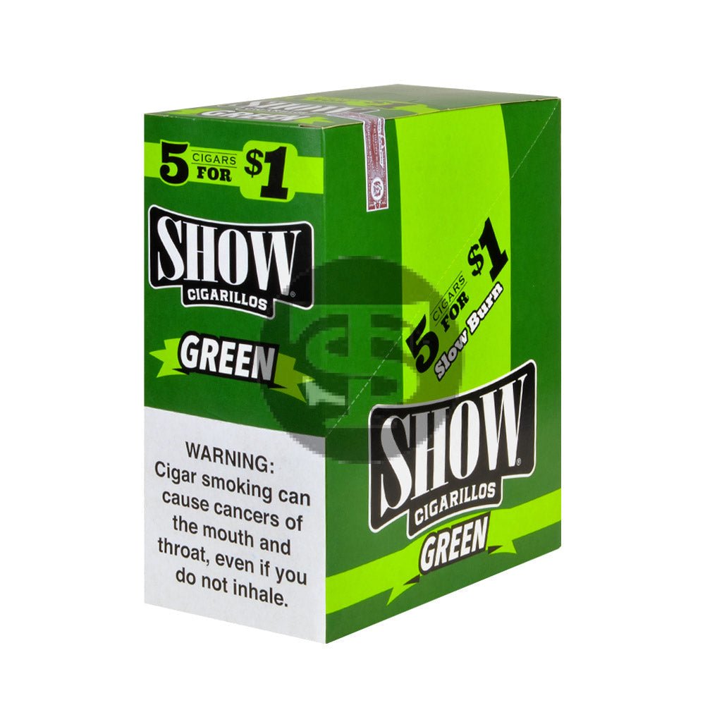 Show Cigarillos Green Sweet Pre Priced 15 Pouches of 5 1 show cigarillos green sweet pre priced 15 pouches of 5 886