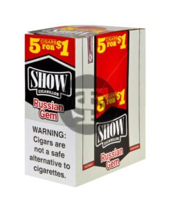 Show Cigarillos Russian Gem Pre Priced 15 Pouches of 5