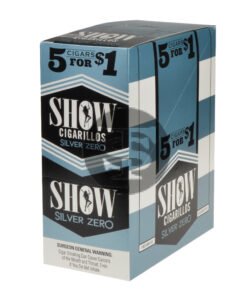 Show Cigarillos Silver Zero Pre Priced 15 Pouches of 5