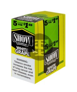Show Cigarillos White Grape 15 Pouches of 5, Pre-Priced $1.49