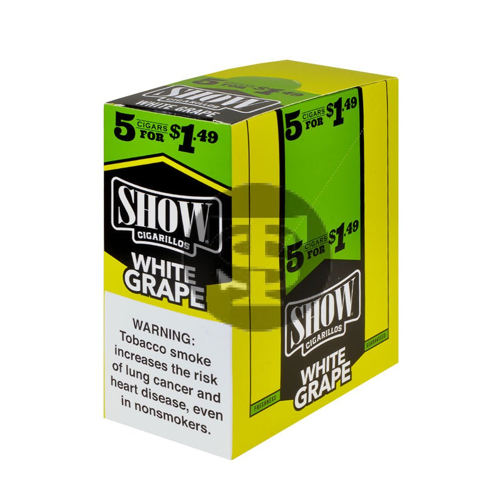 Show Cigarillos White Grape 15 Pouches of 5, Pre-Priced $1.49 1 show cigarillos white grape 15 pouches of 5 pre priced 1 49 740