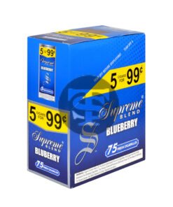 Supreme Blend Cigarillos 5 for 99 Cents Blueberry 15 Packs of 5
