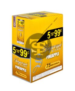 Supreme Blend Cigarillos 5 for 99 Cents Pineapple 15 Packs of 5