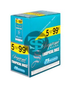 Supreme Blend Cigarillos 5 for 99 Cents Tropical Buzz 15 Packs of 5