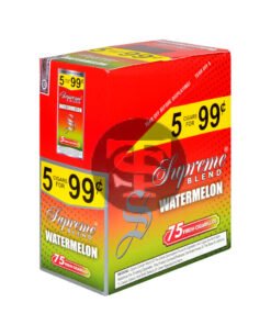Supreme Blend Cigarillos 5 for 99 Cents Watermelon 15 Packs of 5