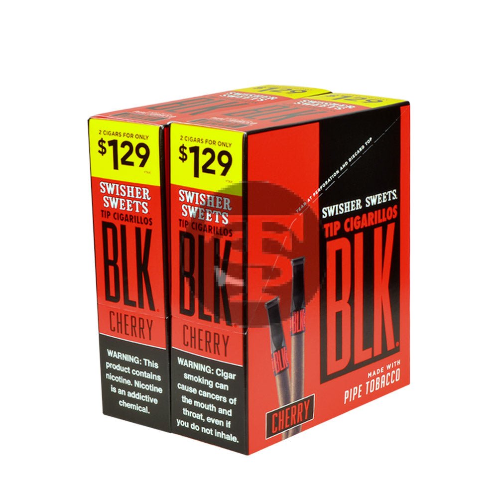 Swisher Sweets BLK Tip Cigarillos $1.29 Cherry 30 pouches of 2 1 swisher sweets blk tip cigarillos 1 29 cherry 30 pouches of 2 945