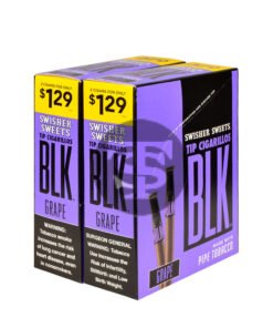 Swisher Sweets BLK Tip Cigarillos $1.29 Grape 30 pouches of 2