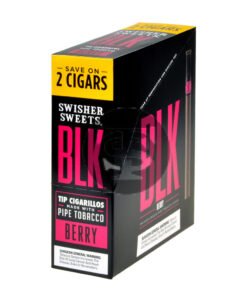 Swisher Sweets BLK Tip Cigarillos 15 pouches of 2 Berry