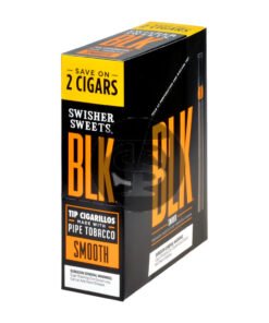 Swisher Sweets BLK Tip Cigarillos 15 pouches of 2 Smooth