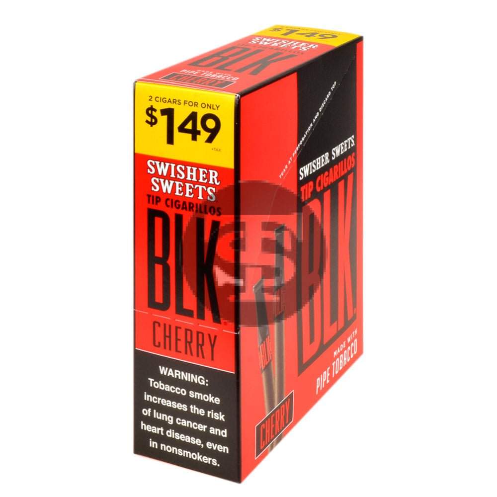 Swisher Sweets BLK Tip Cherry Cigarillos 2 for $1.49 – 15 pouches of 2 1 Swisher Sweets BLK Tip Cherry Cigarillos 2 for $1.49 – 15 pouches of 2