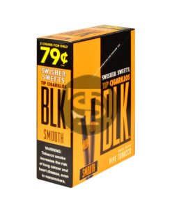 Swisher Sweets BLK Tip Cigarillos Pre Priced 2 For 79c 15 pouches of 2 Smooth