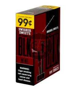 Swisher Sweets BLK Tip Cigarillos Pre Priced 2 For 99c 15 pouches of 2 Wine