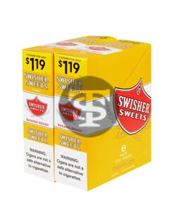Swisher Sweets Cigarillos $1.19 Pre Priced 30 Packs of 2 Cigars Banana Smash